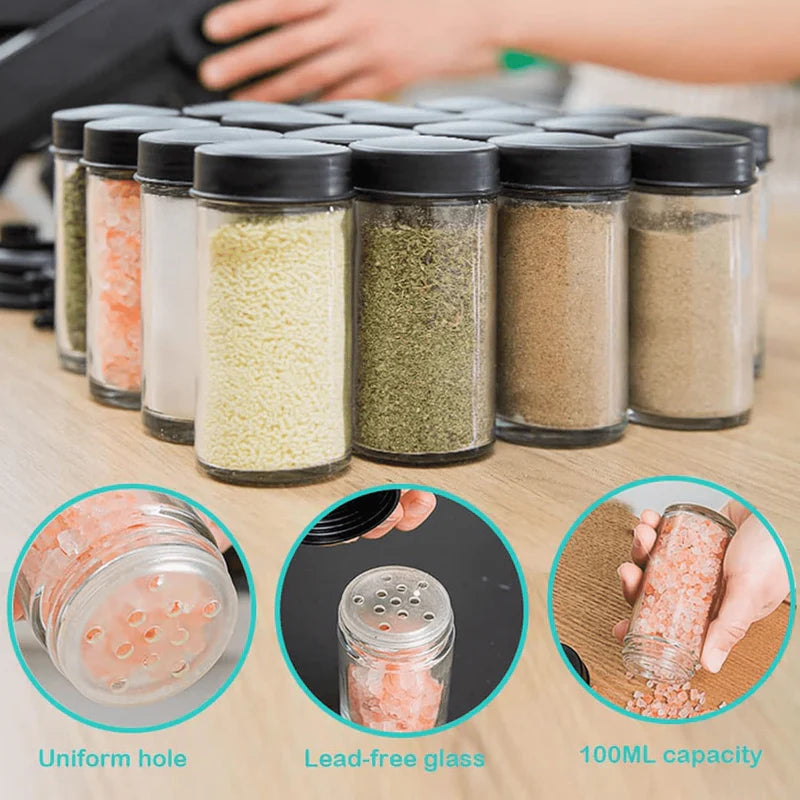 18 Jar Rotating Spice Rack | 360° Kitchen Storage Organizer KSA