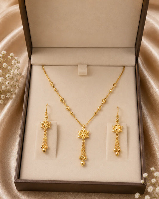 Luxury Gold Geometric Jewelry star Set KSA Party & Wedding