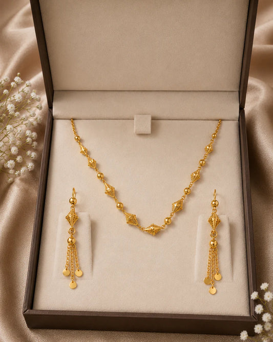 Luxury Gold Geometric Jewelry Set KSA Party & Wedding