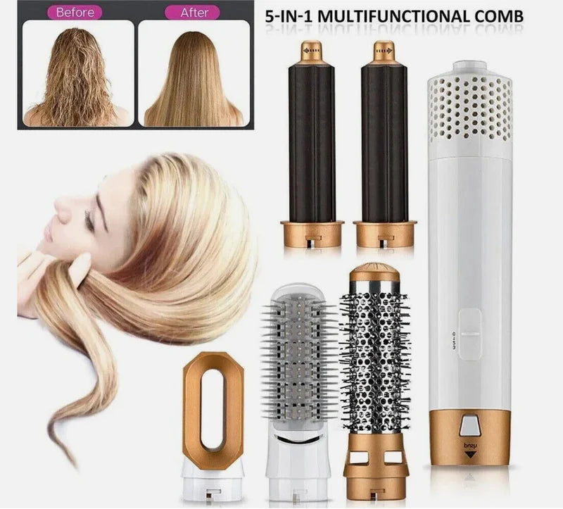5-in-1 Hair Brush | Hot Air Styler & Hair Straightener KSA
