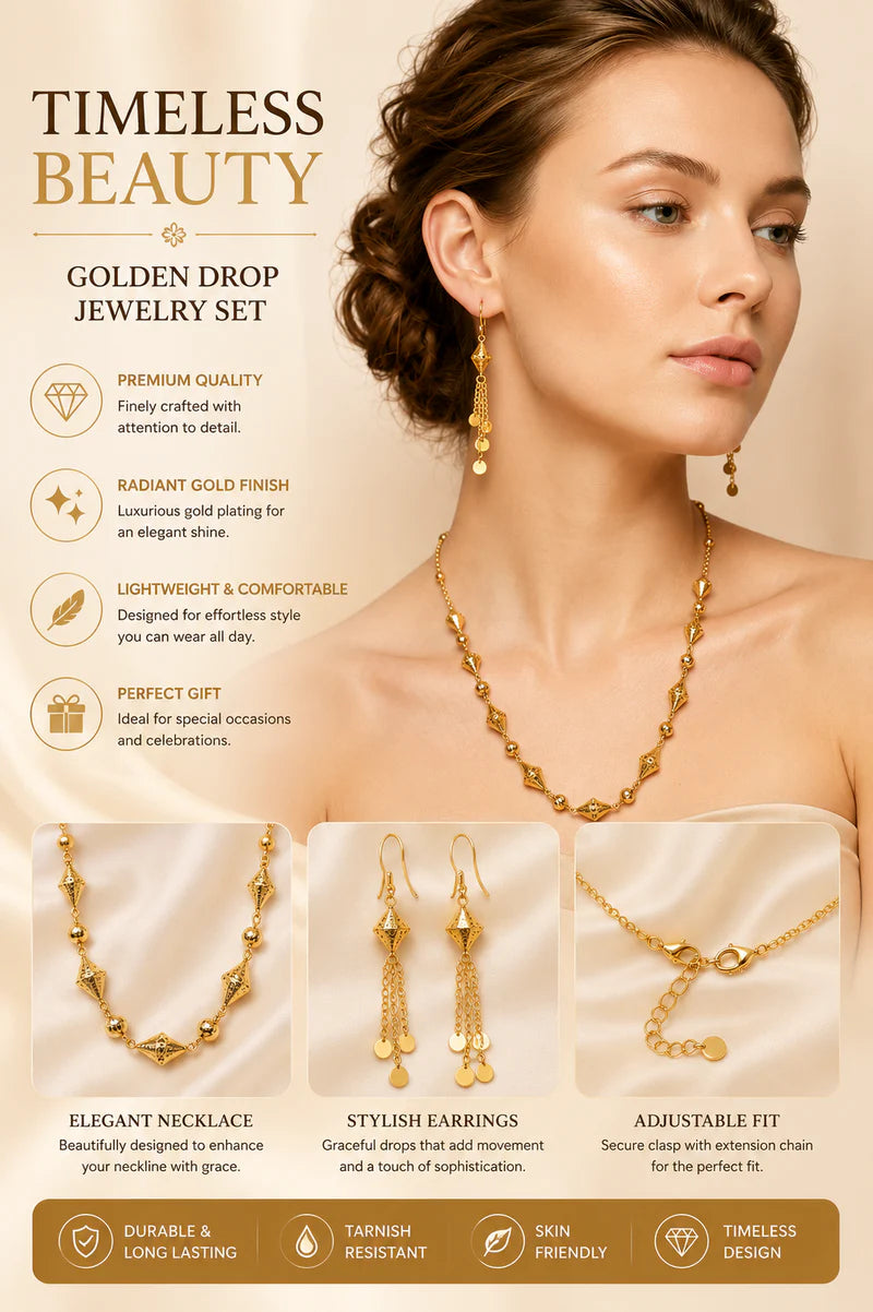 Luxury Gold Geometric Jewelry Set KSA Party & Wedding