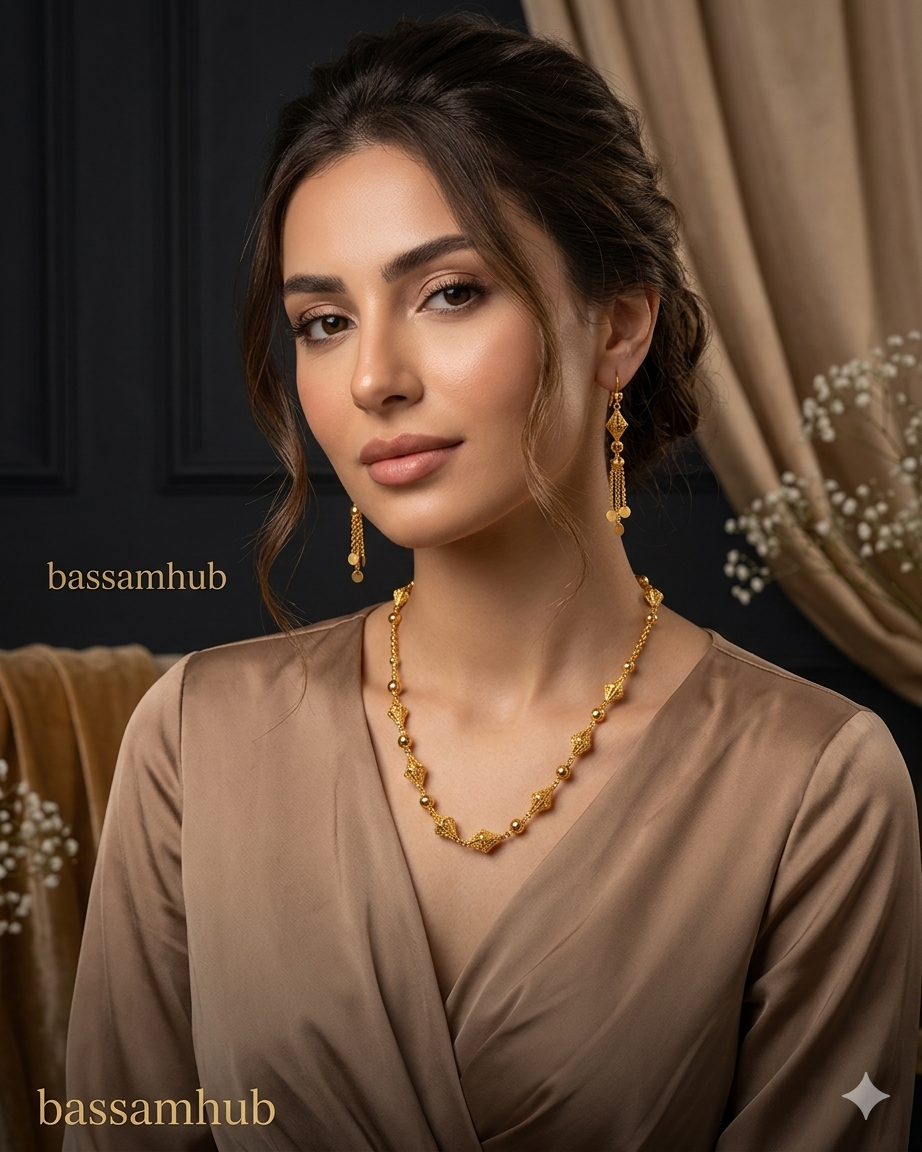 Luxury Gold Geometric Jewelry Set KSA Party & Wedding