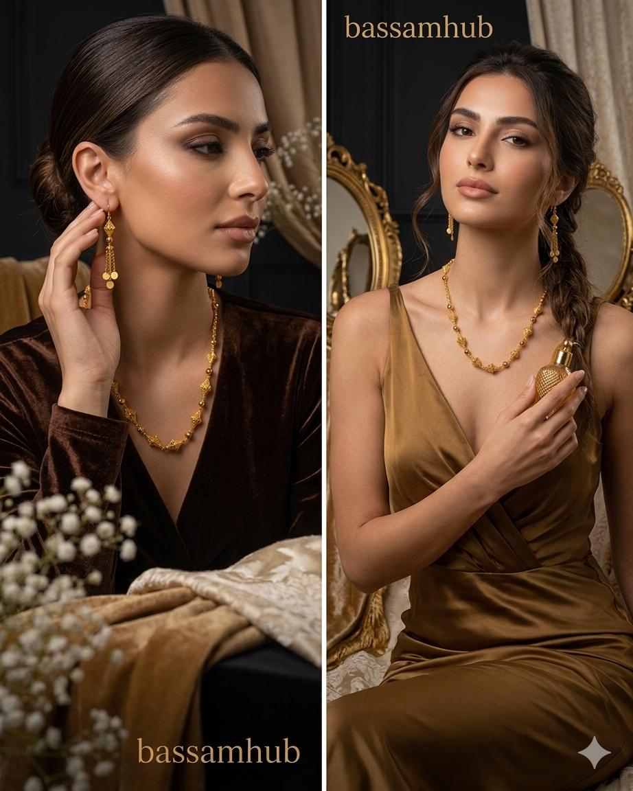 Luxury Gold Geometric Jewelry Set KSA Party & Wedding