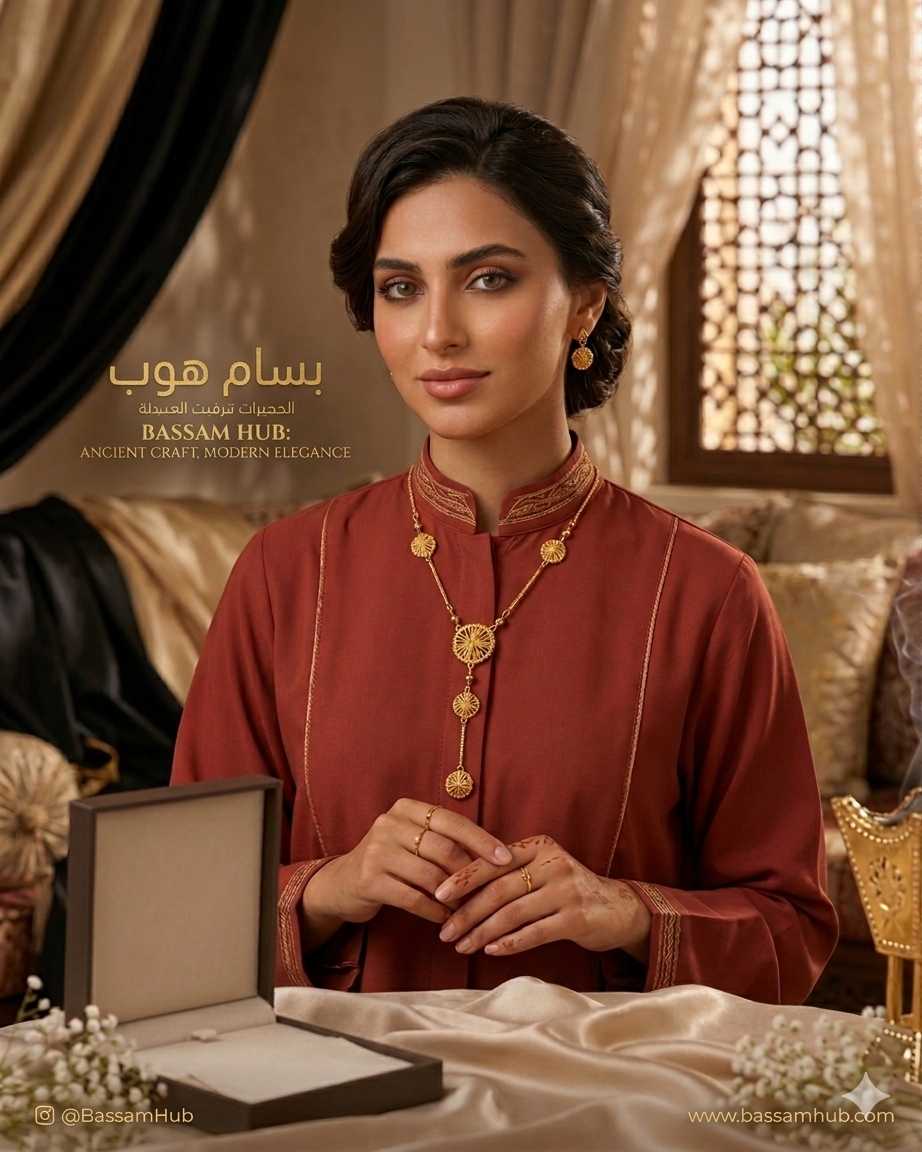 Gold Circle Tassel Necklace 14K | Elegant Women Jewelry KSA