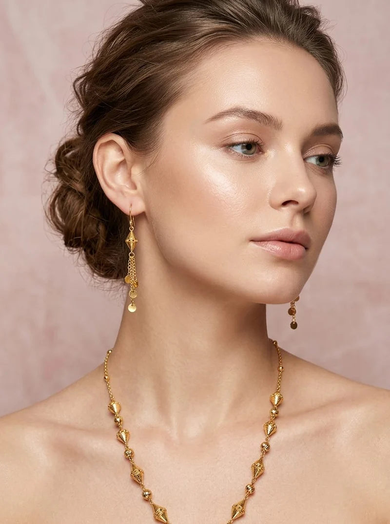 Luxury Gold Geometric Jewelry Set KSA Party & Wedding
