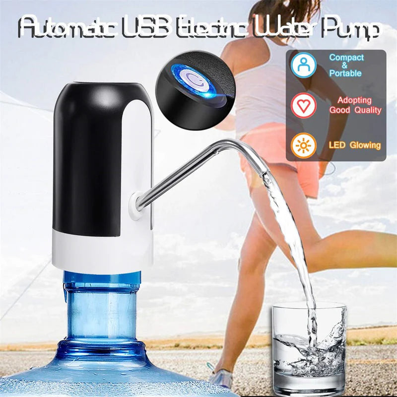 Electric Water Dispenser Pump USB Rechargeable | Portable Bottle Water Pump KSA