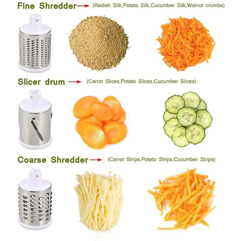 Table Top Drum Grater | Manual Vegetable Slicer & Cheese Grater KSA